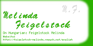melinda feigelstock business card